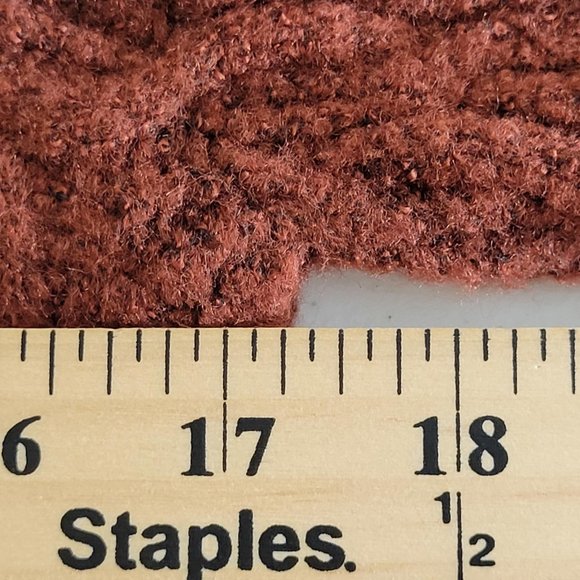 Red by EX Madder Brown Off Shoulder Cable Knit Sweater Women Size XS NWT - Picture 4 of 9